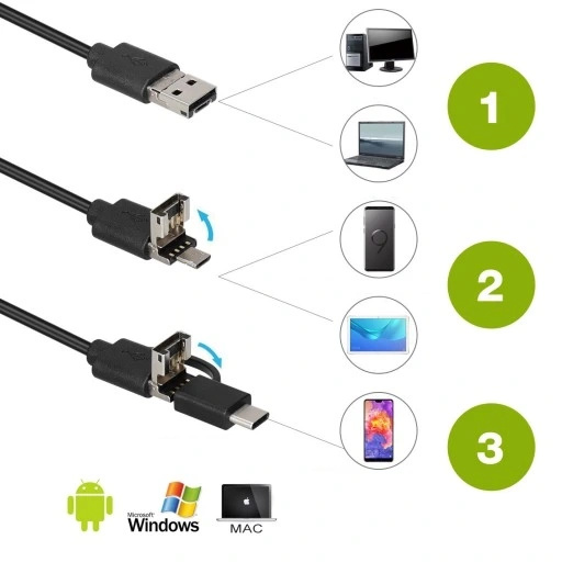 Kamera inspekcyjna ENDOSKOP do SILNIKA RUR 3.9mm HD USB-C ANDROID PC OTG AN97